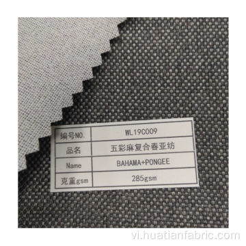 Pongee ủng hộ vải lanh 100% polyester